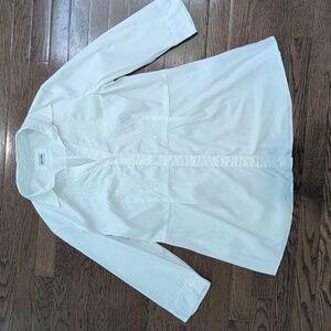 Gerry Weber Classic White Button Down Embroidered Tunic Shirt Size 14. NWOT